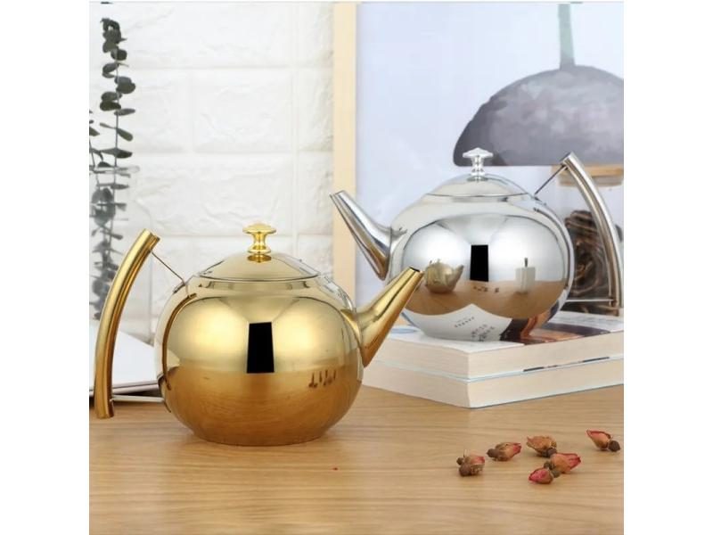 304 Stainless Steel Thicker Water Kettle With Filter For Hotel Restaurant Carousel 2