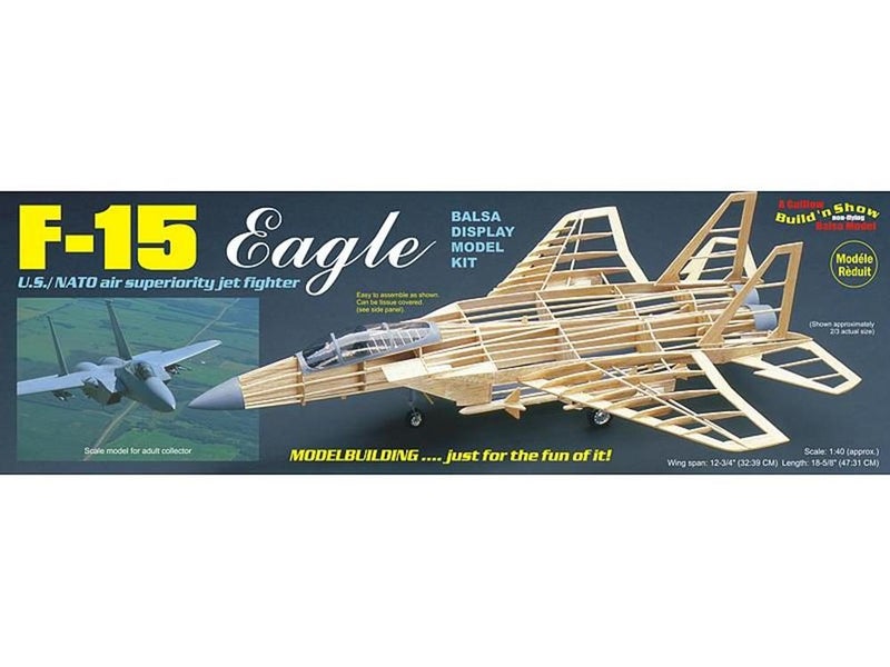 Guillows #1401 1/40 F-15 Eagle - Balsa Display Kit Carousel 1