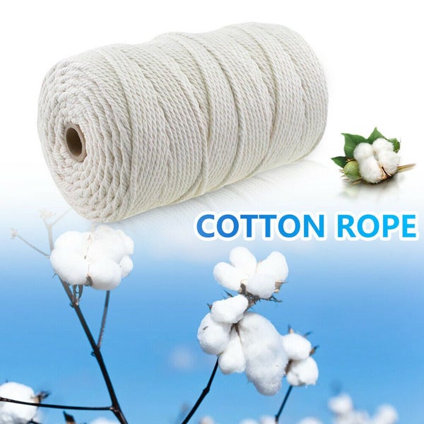 5mm 100M Beige Cotton Twisted Cord Rope Craft Macrame Artisan String NEW Carousel 2