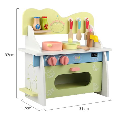 Windmill Kids - Kitchen Wooden Playset Green Or Pink - Clearance Carousel 2