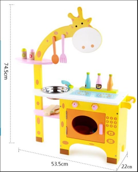 Windmill Kids Furniture - Giraffe Wooden Toy Kitchen - Clearance Carousel 5