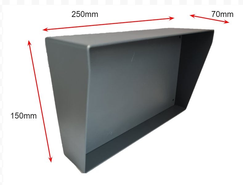 Stainless Steel Shroud 250mm, Keypad, Intercom, Gate, Space for Cable, Pedestal Carousel 2