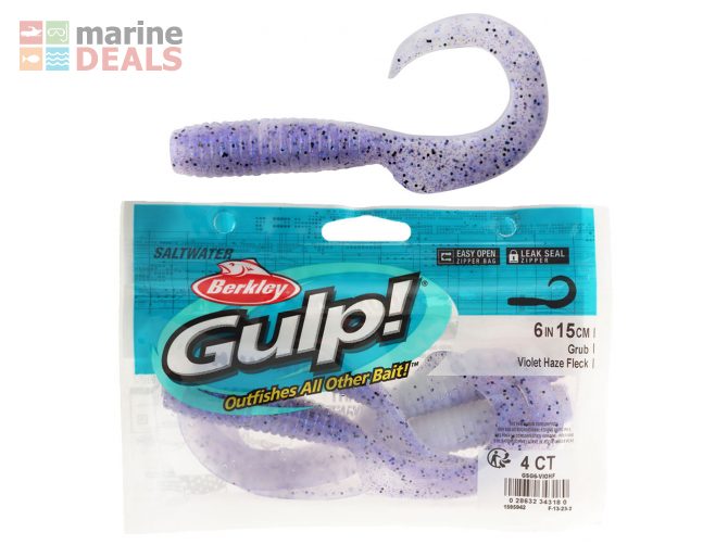 Berkley Gulp Grub Soft Bait 6in/15cm Violet Haze … Carousel 1