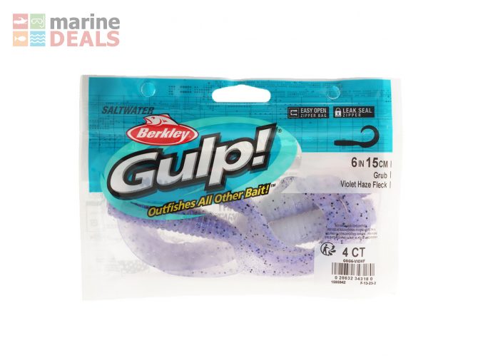 Berkley Gulp Grub Soft Bait 6in/15cm Violet Haze … Carousel 2