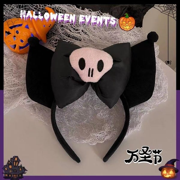 NEW Kawaii Sanrioed Kuromi Plush Hair Accessories Hairband Headband Cosplay Carousel 4