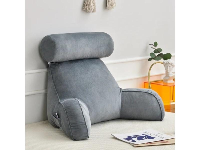 Bed Rest Reading Pillow For Home Office Sofa Bedside Waist Back Support Carousel 1