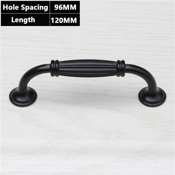 vintage black metal cupboard handle 96mm holes Carousel 1