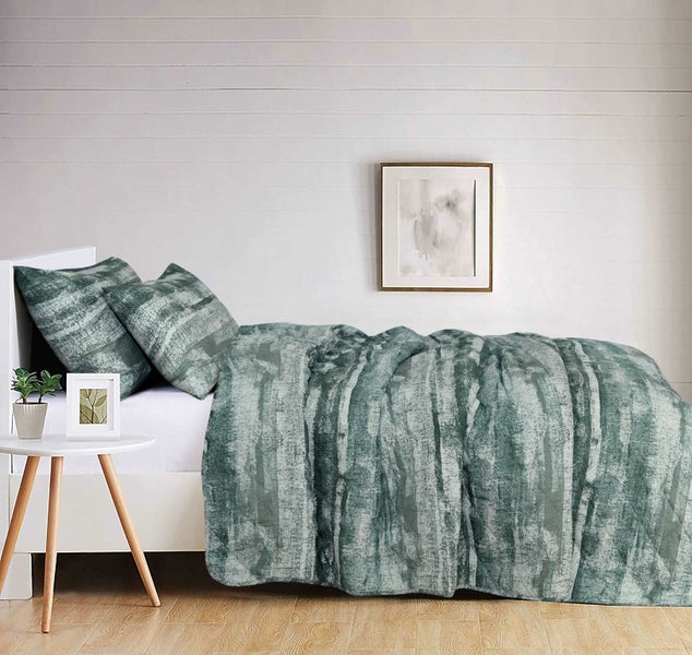 Pure Cotton Bedspread Set - Eden Sage Carousel 1