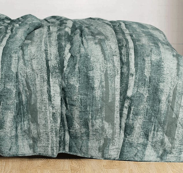 Pure Cotton Bedspread Set - Eden Sage Carousel 4