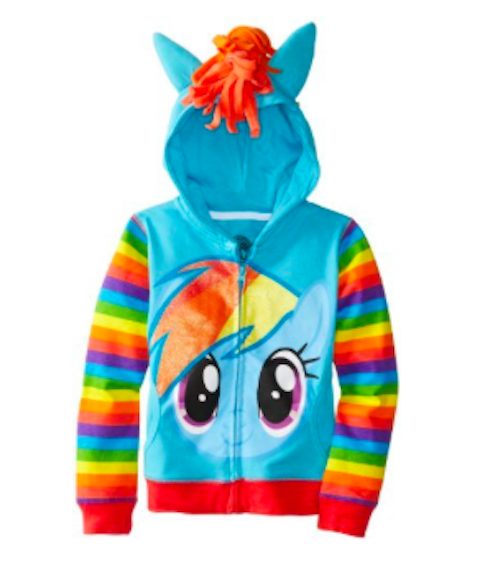 My Little Pony Rainbow Dash Blue Girls Costume Hoodie Sweatshirt - Choose size Carousel 1