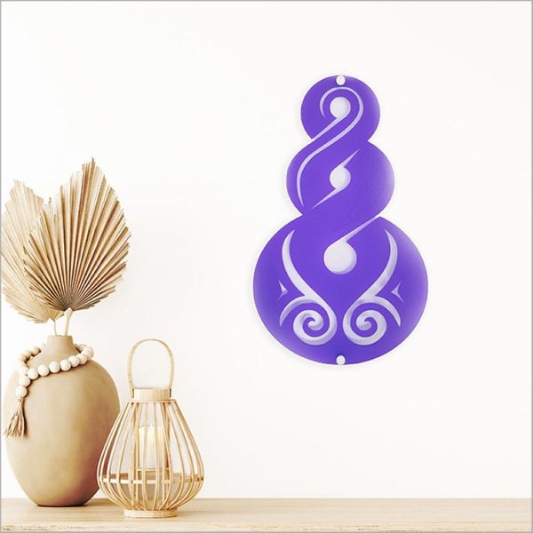 Kiwiana Wall Art - Large Satin Acrylic Pikorua (Purple) - Kiwiana Carousel 1