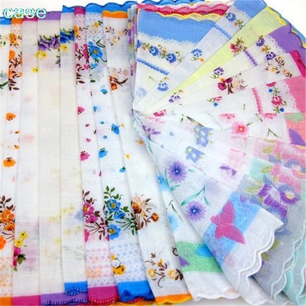 Embroidered Butterfly Lace Flower Assorted Cloth Ladies Handkerchief Fabrics Carousel 3