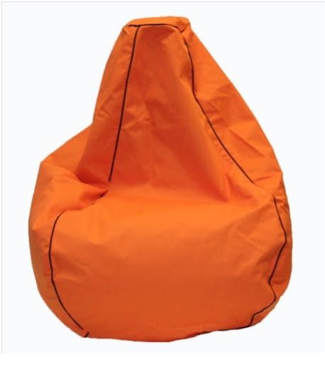 PREMIUM BEAN BAG CANVAS with BEANS- ORANGE Carousel 1