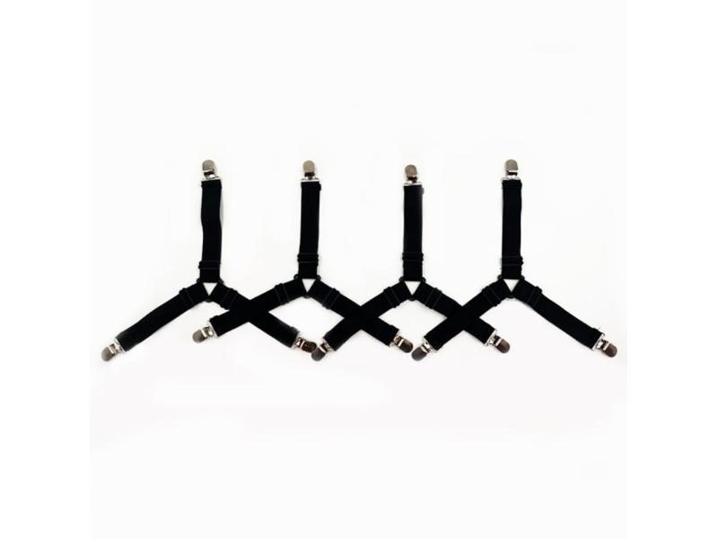 4pcs Triangle Elastic Suspenders For Bed Sheet Mattress Sofa Carousel 1