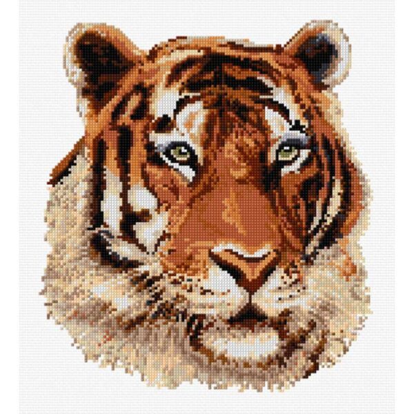 DMC Cross Stitch Kit Tiger Counted X Stitch incl Thread and Aida Cloths Carousel 1