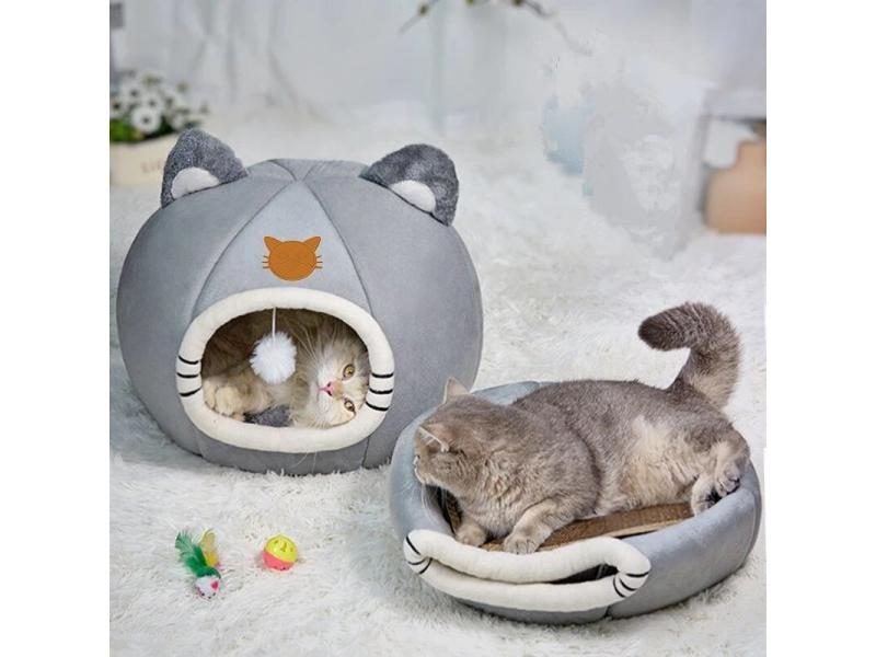 Winter Cat Bed Pet Little Mat Cozy Cave For Cats Carousel 1