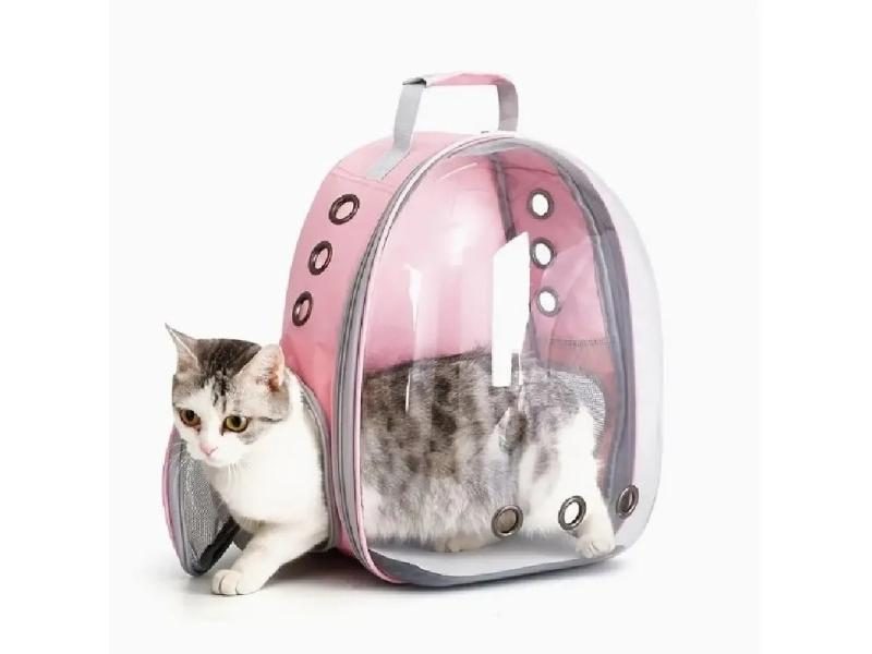 Astronaut Window Dog Cat Carrier Breathable Transparent Backpack Pet Travel Bag Carousel 2