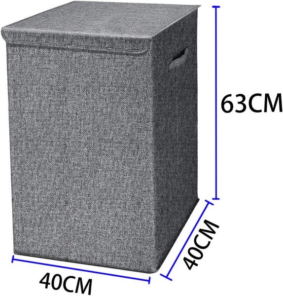 100L Collapsible Laundry Hamper with Handles Carousel 2