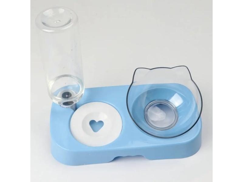 Pet Cat Bowl Automatic Feeder Water Dispenser Dog Cat Food Bowl With Drinking Carousel 1