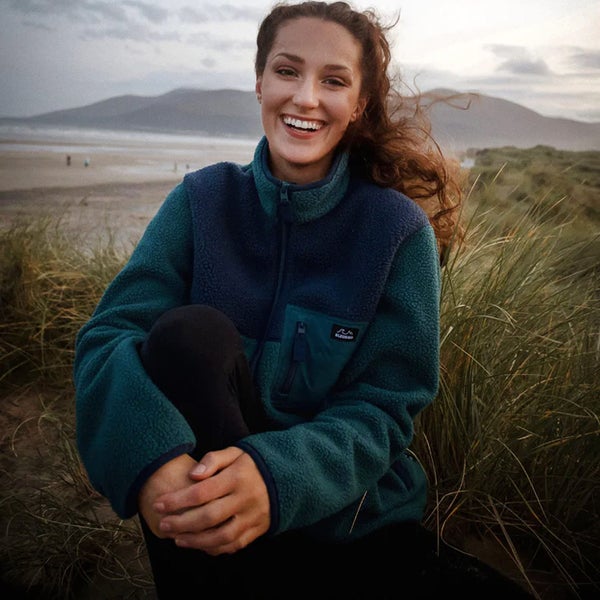 Bleubird Polar Full Zip Sherpa Pullover Fleece Top - Teal - XS Carousel 1