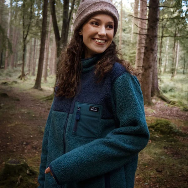 Bleubird Polar Full Zip Sherpa Pullover Fleece Top - Teal - XS Carousel 2