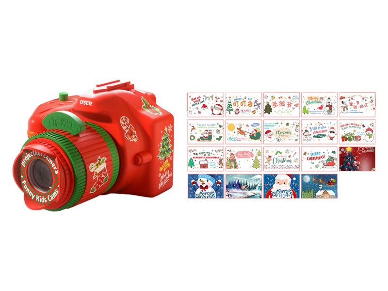 Christmas Projector Toy Children Cartoon Light Up Camera Projector - Red Carousel 1