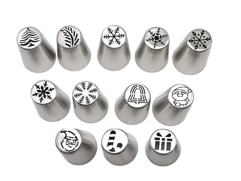 13-Piece Russian Flower Icing Piping Nozzle Tips DIY Cake Baking Decor Tools Carousel 1