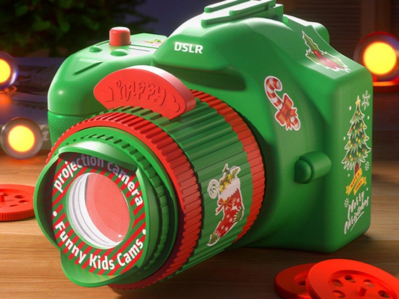 Christmas Projector Toy Children Cartoon Light Up Camera Projector - Green Carousel 2