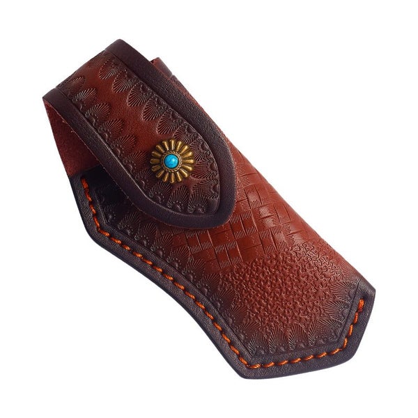 Cowhide Fold Knife Leather Sheath Carousel 1