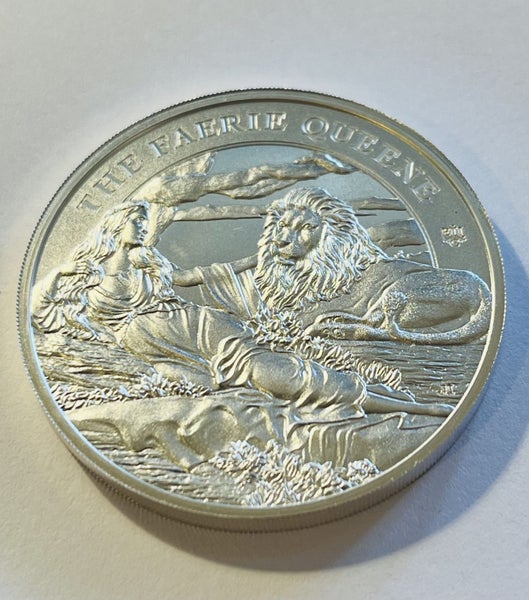 2024 1oz St Helena Faerie Queene Series - Una And The Lion .999 Silver BU Coin Carousel 1