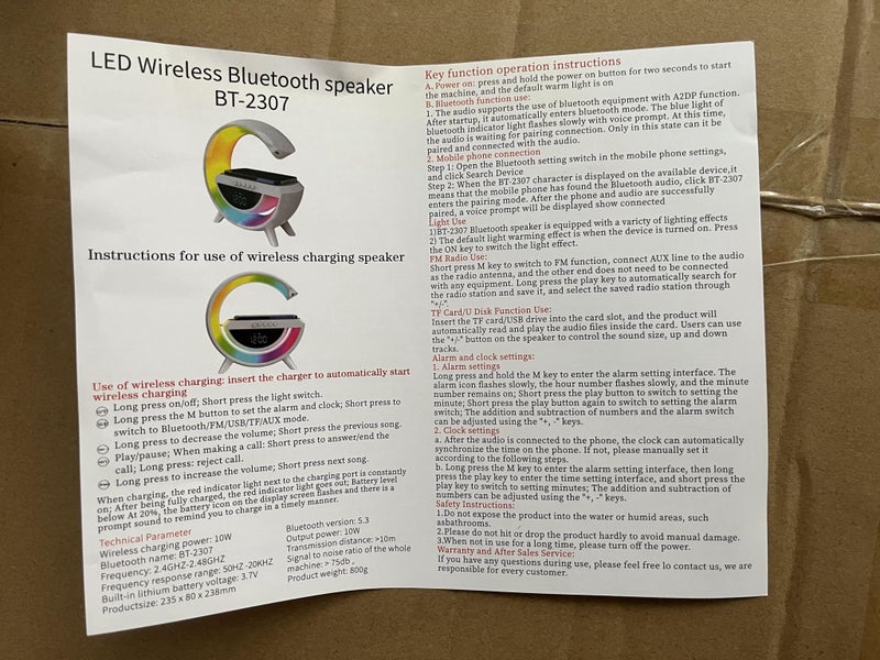 Windmill Kids - Rainbow LED Clock, Radio, BT Speaker & Wireless Charger Carousel 2