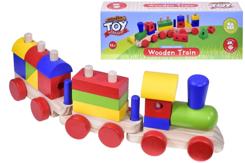 Wooden Blocks Train Set Carousel 1