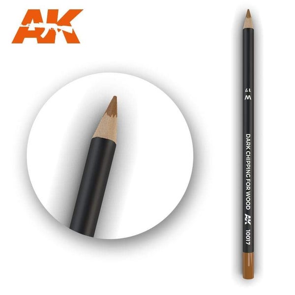 AK Interactive Watercolour Pencil Dark Chipping for wood Carousel 1