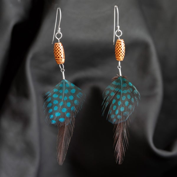Sterling Silver & Feather Earrings, Hand Crafted in New Zealand629395409505311112