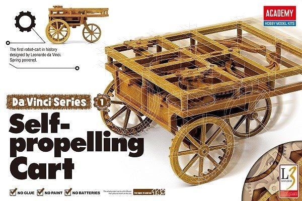 Academy 18129 Self-Propelling Cart - Da Vinci Series No. 1 (Snap Kit) Carousel 1