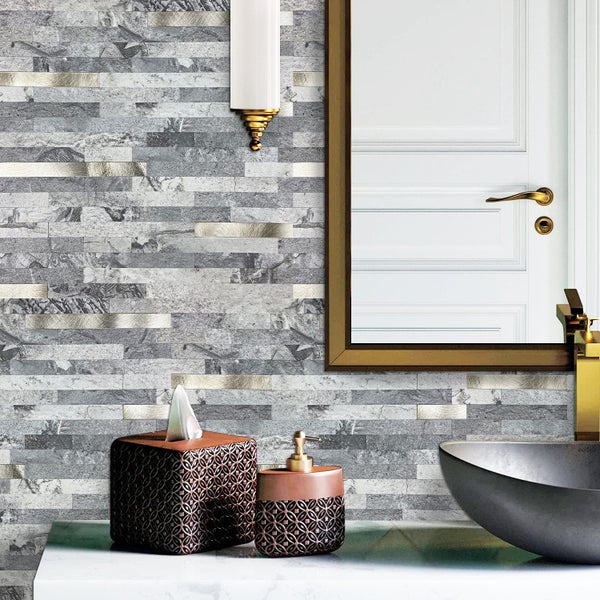 Self Adhesive 3D Wall Tiles Backsplashes Bricks Kitchen Bathroom Carousel 1
