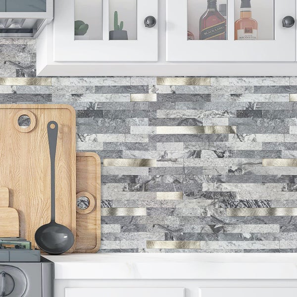 Self Adhesive 3D Wall Tiles Backsplashes Bricks Kitchen Bathroom Carousel 8