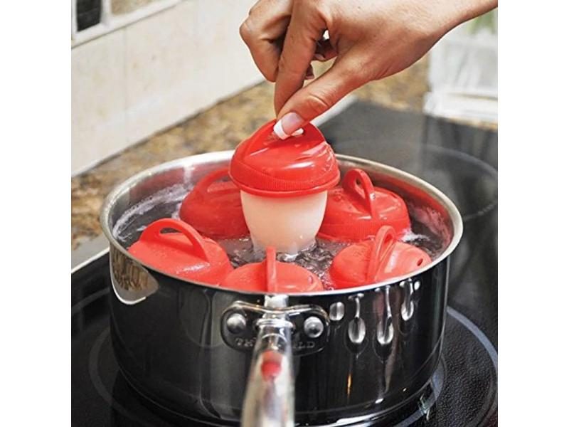 6 Pieces Egg Boiler Poachers Steamer Multi Functional Egg Slicer Cutter Carousel 1