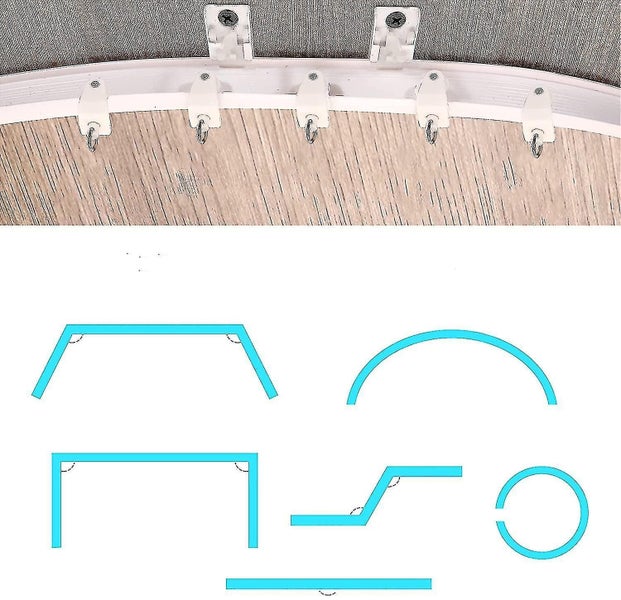5 Meters Bendable Ceiling Curved Curtain Track Flexible Carousel 4