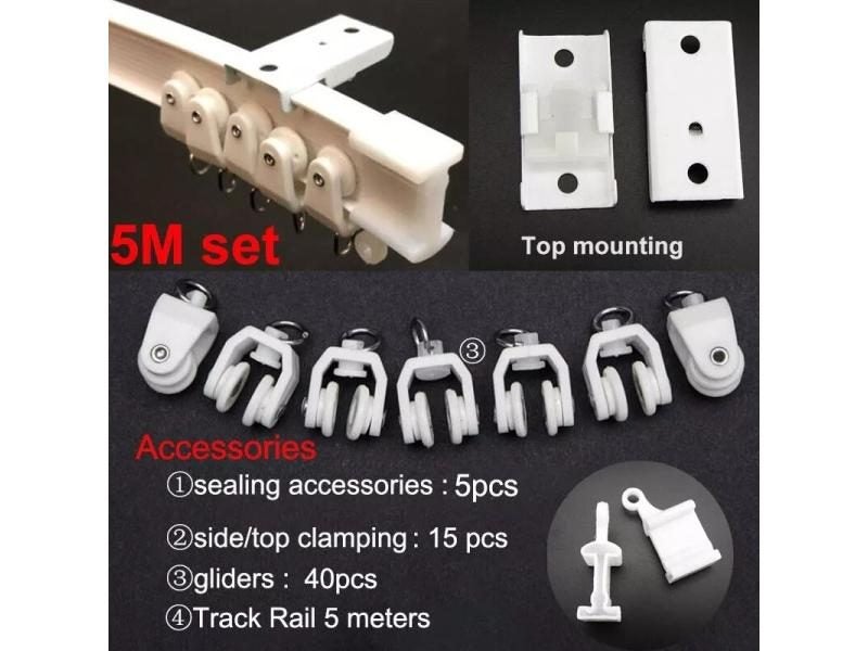 6M Flexible Ceiling Mounted Curtain Track Rail For Windows Carousel 1