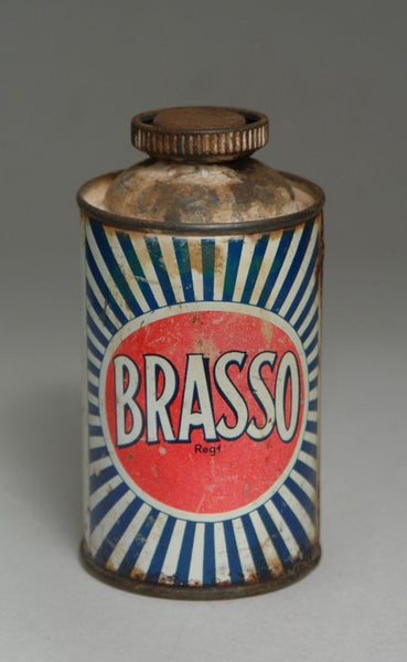 OLD 'BRASSO' ADVERTISING TIN - MADE IN NEW ZEALAND Carousel 1