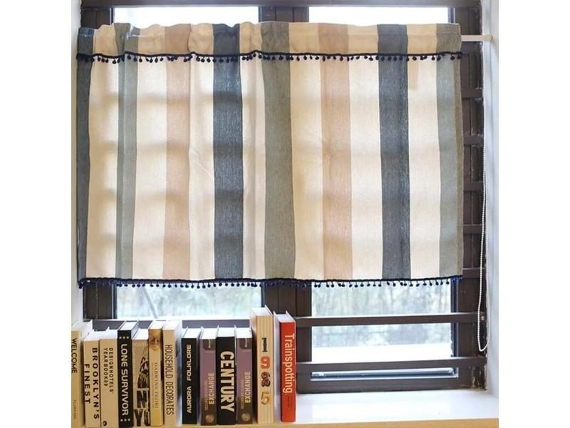 Boho Tassels Window Curtain Panel For Darkening Kitchen Bathroom Living Room Carousel 1