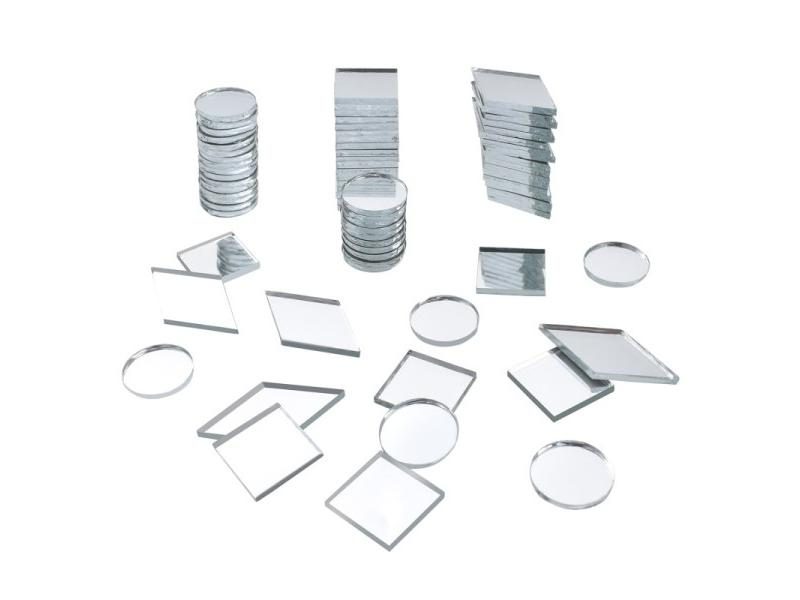 250PCS/lot Multi Shape Mirror Glass Mosaic Tiles Round Diamond Square Mini Carousel 1