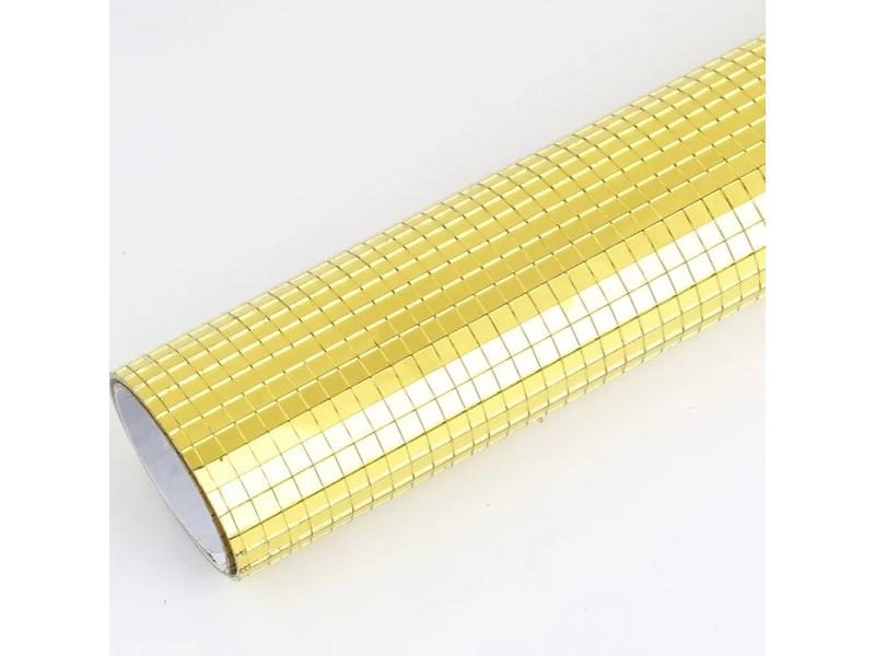 RESEN 30x30cm Glass Mosaic Self-Adhesive Sliver Square Mirror Mosaic Tiles For Carousel 1