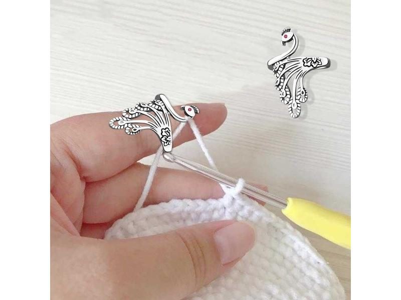 DIY Hand Made Wool Ring Ring Creative Open Knit Sweater Ring Personality Carousel 1