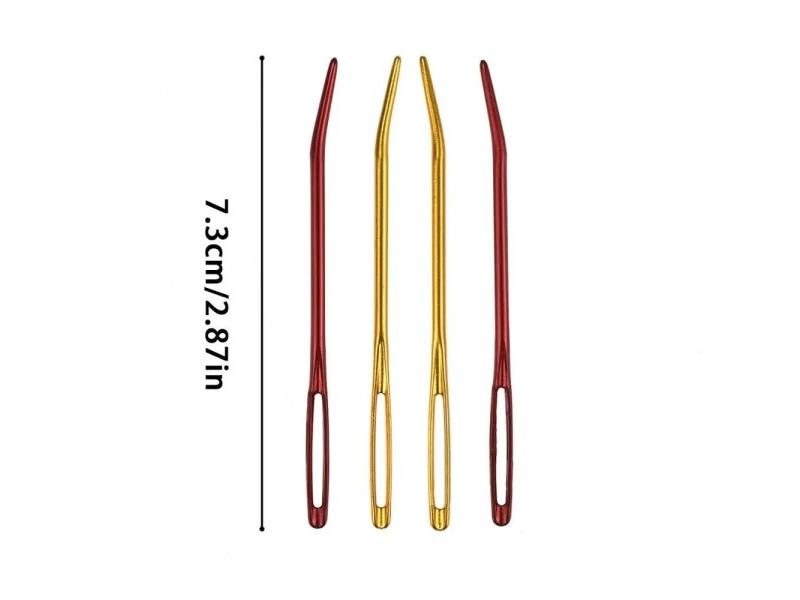4pcs Big Eye Bent Needle For Tapestry Darning Sewing Carousel 1