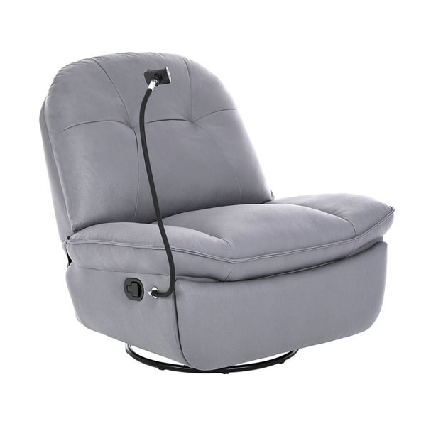 Recliner Chair Lounge 360oswivel Rocker Sofa Comfy Armchair Lounge Grey Carousel 1