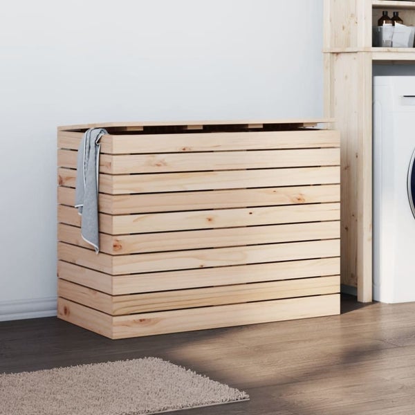 Laundry Basket 88.5x44x66 Cm Solid Wood Pine Ntxtok Carousel 1