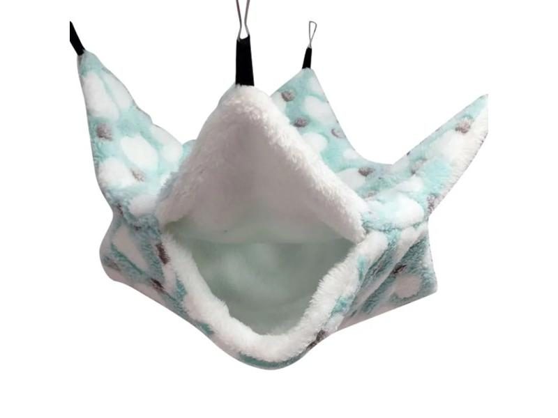 Plush Hamster Hammock Double-layer Thicken Warm Sleeping Bag Nest Hanging Cage Carousel 1