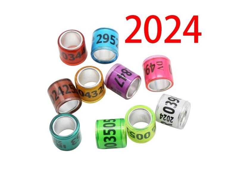 2025 Aluminum Plastic Material Pigeon Foot Ring With Number Bird Ring Messenger Carousel 2